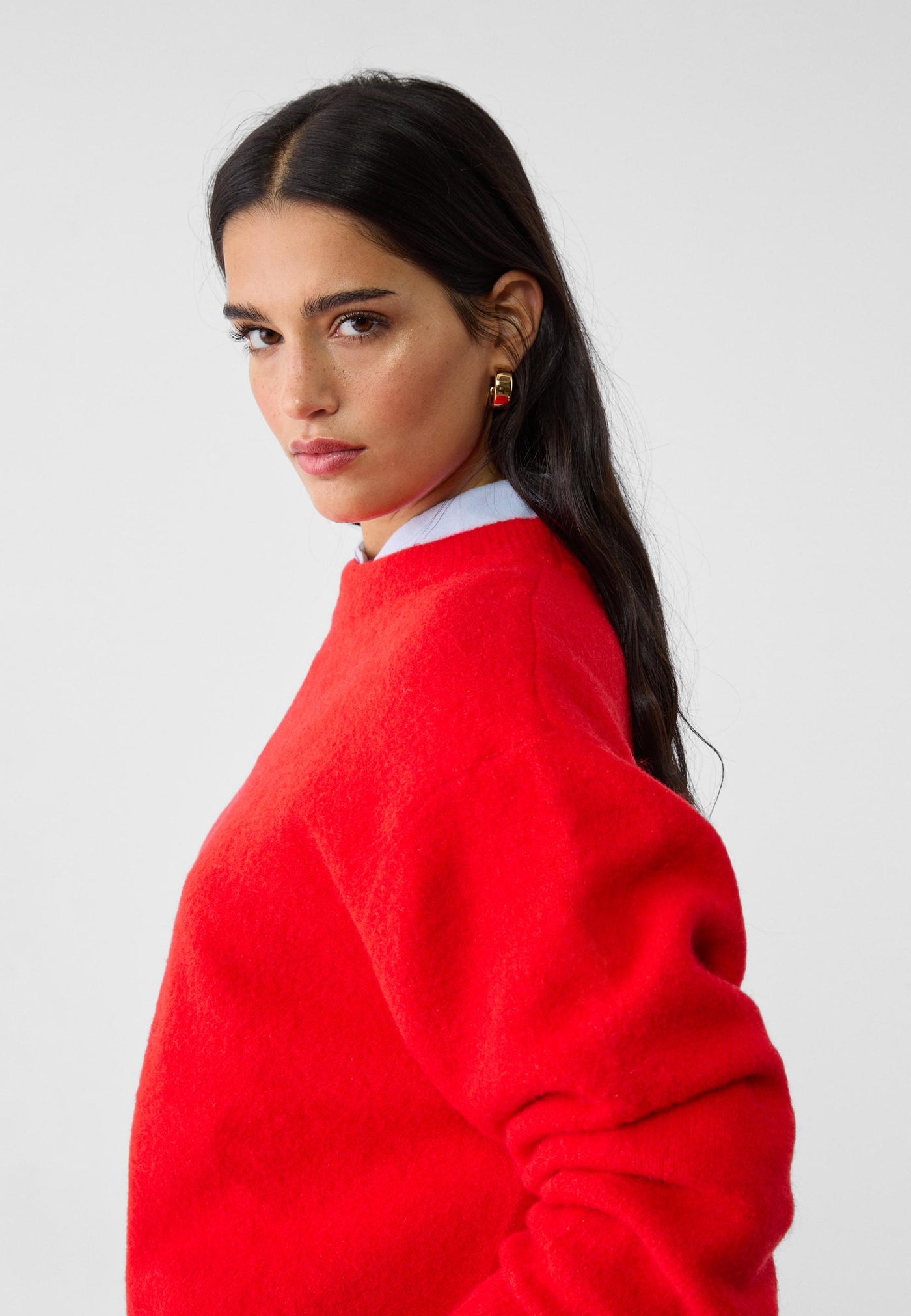 SABINA™ | Roter klassischer Pullover