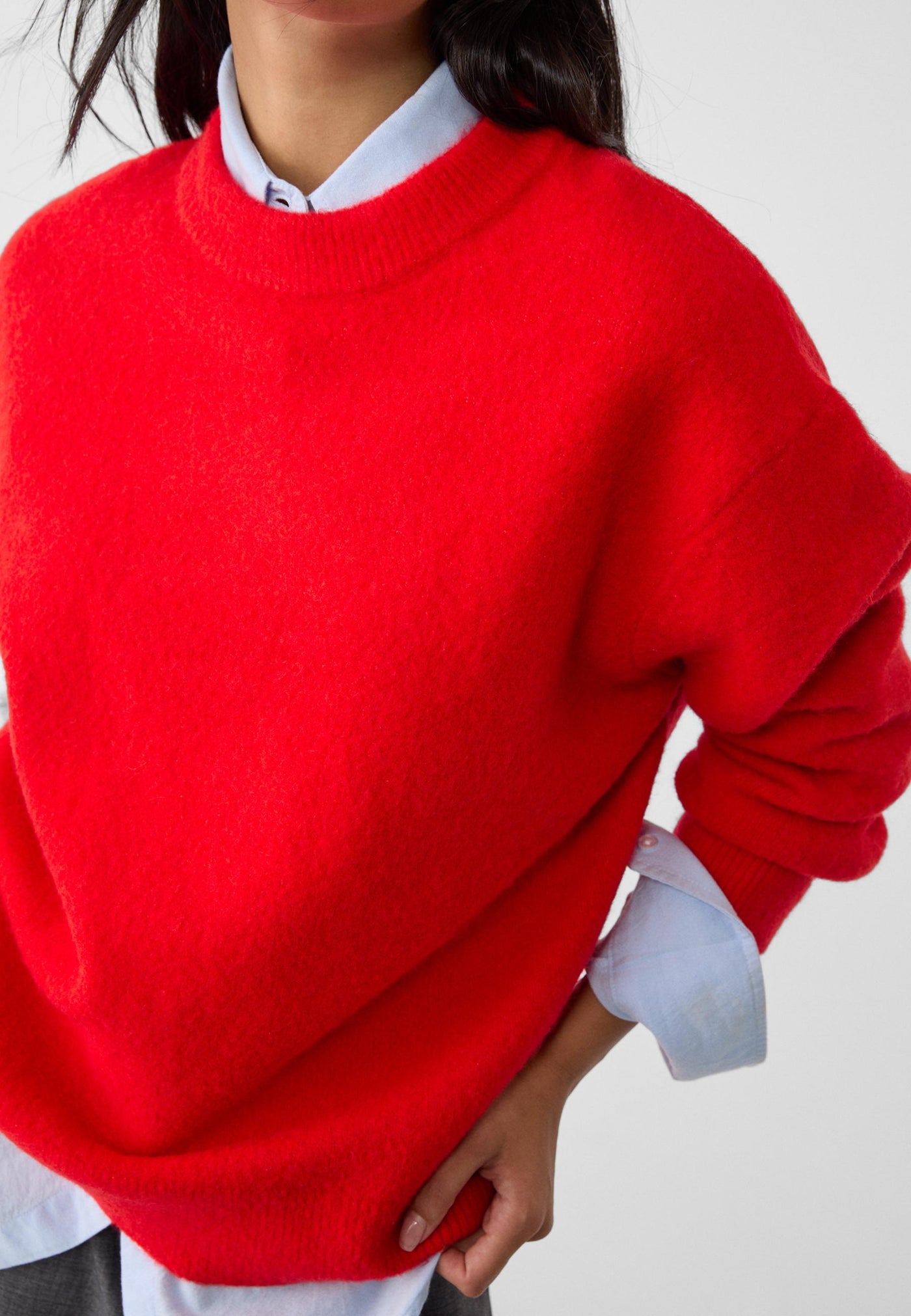 SABINA™ | Roter klassischer Pullover