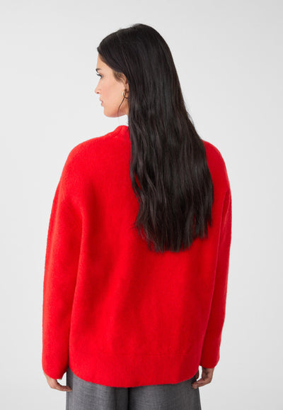 SABINA™ | Roter klassischer Pullover