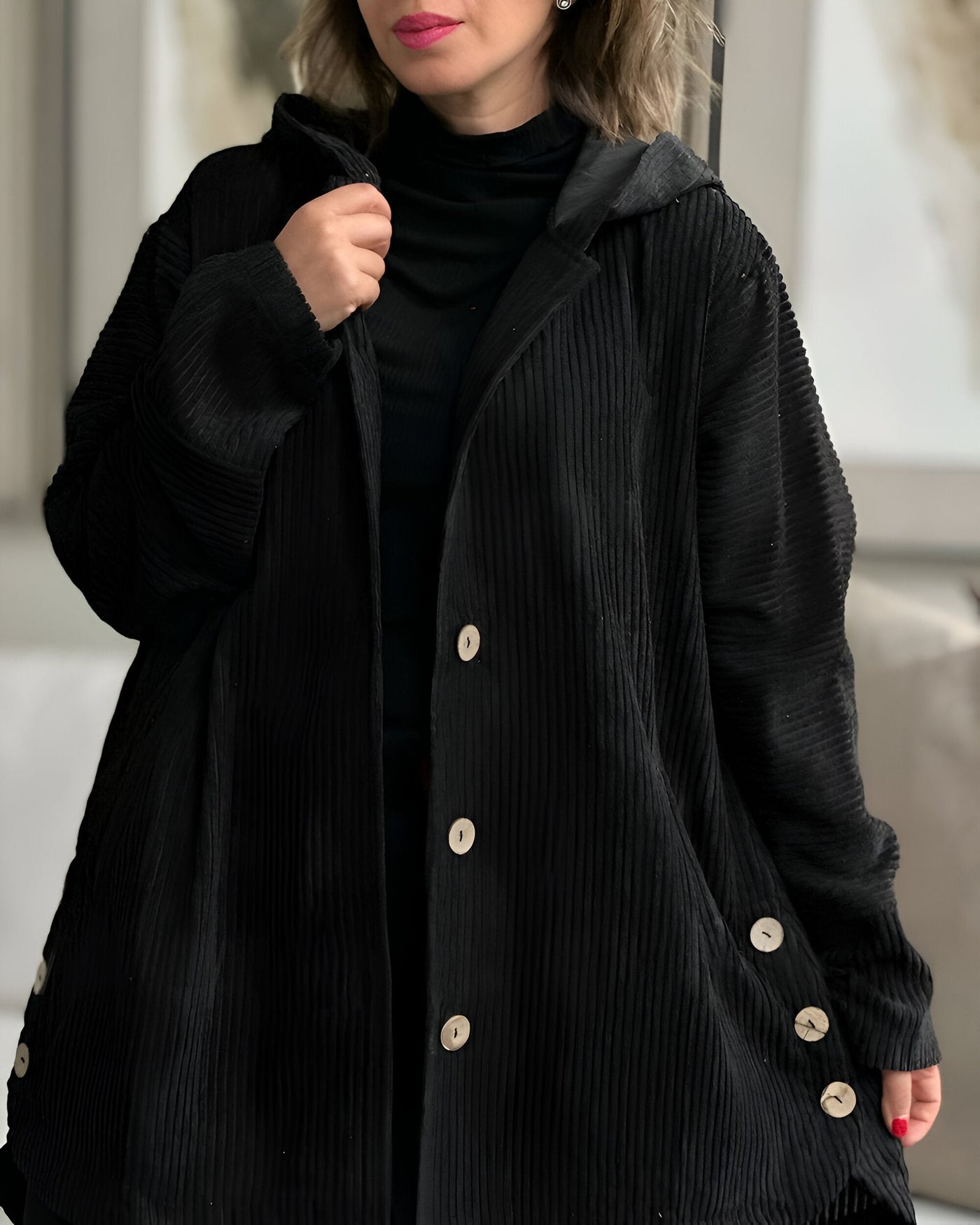 ANIKA™ | Cordjacke im lässigen Stil mit Kapuze