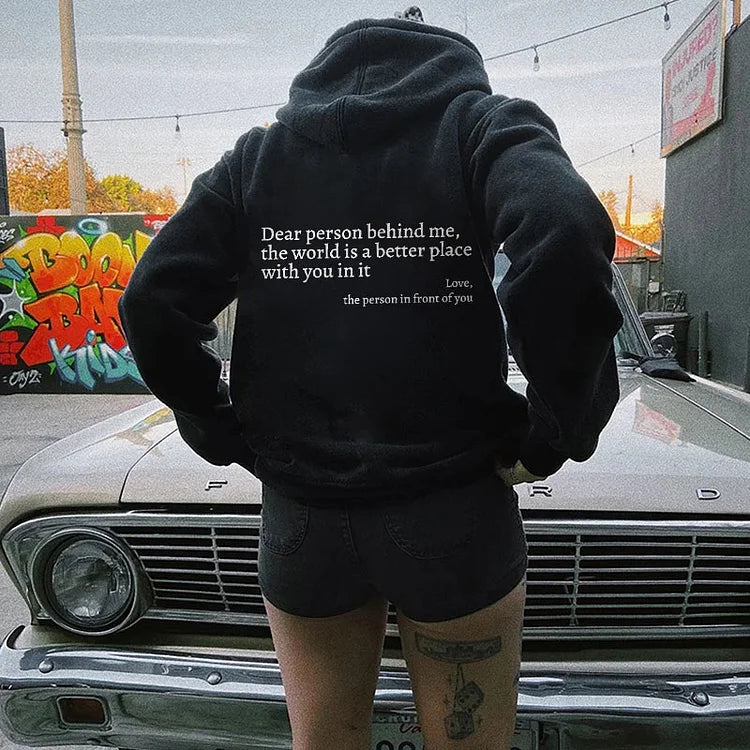 ELEGANTBY | DEAR PERSON BEHIND ME HOODIE