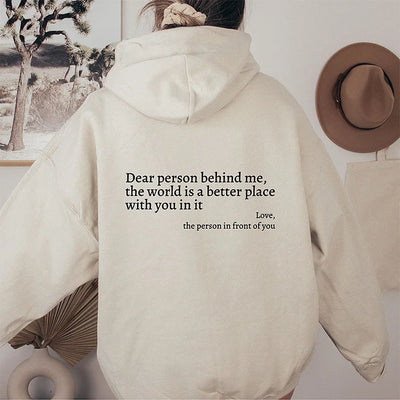 ELEGANTBY | DEAR PERSON BEHIND ME HOODIE