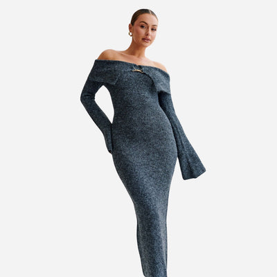 SABINA™ | Off-Shoulder Knit Kleid