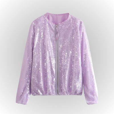 JOURNI™ | Chic sequin bomber jacket