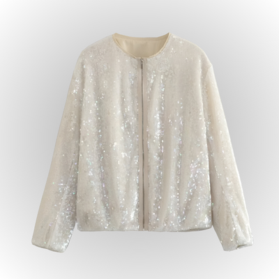 JOURNI™ | Chic sequin bomber jacket