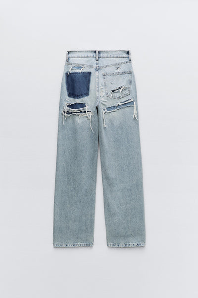 ZARA™ | Ripped High-Waist Jeans