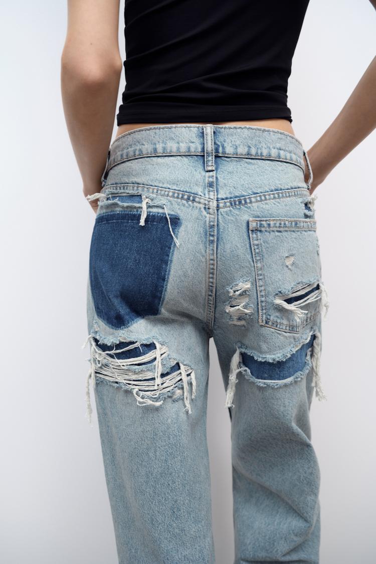 ZARA™ | Ripped High-Waist Jeans