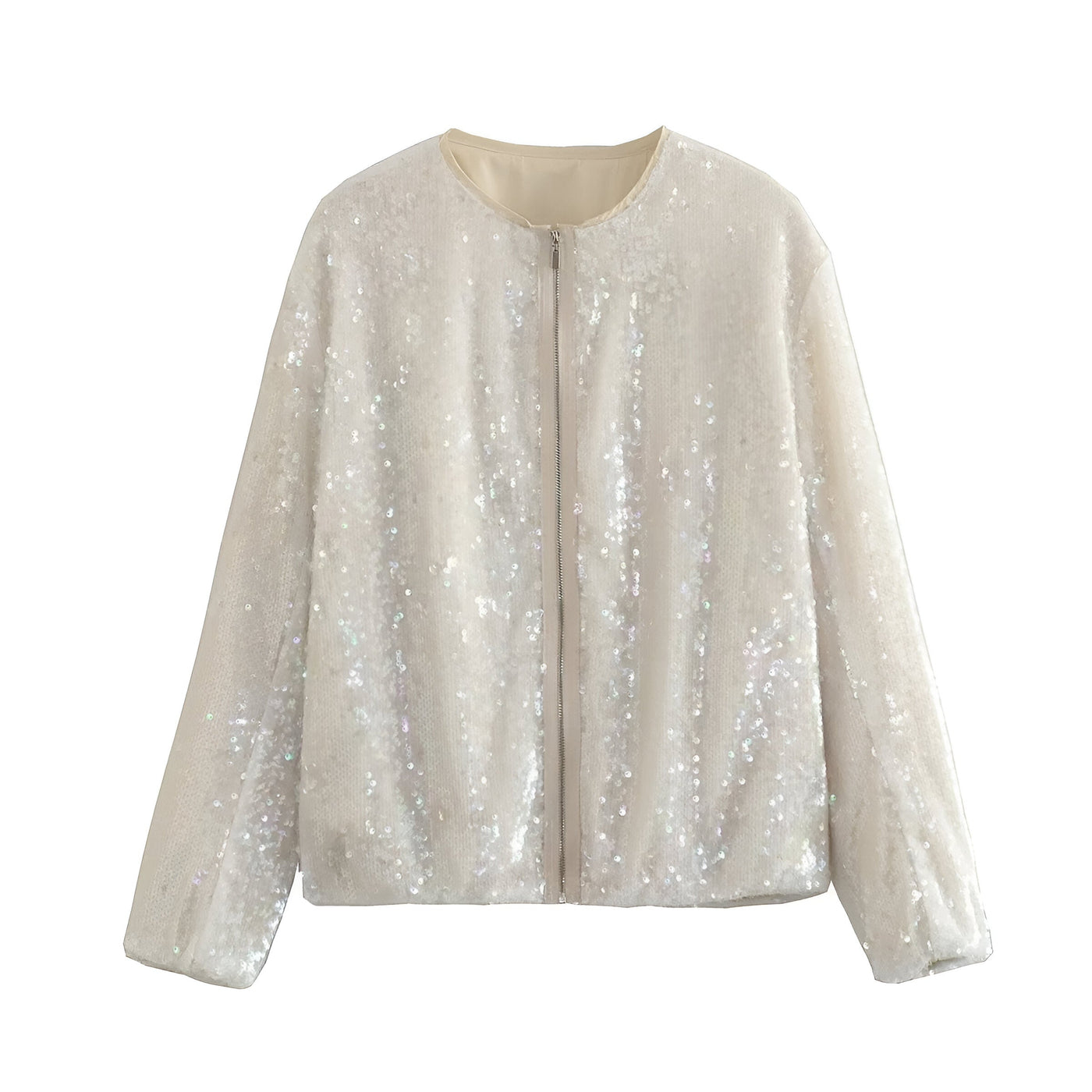 JOURNI™ | Chic sequin bomber jacket