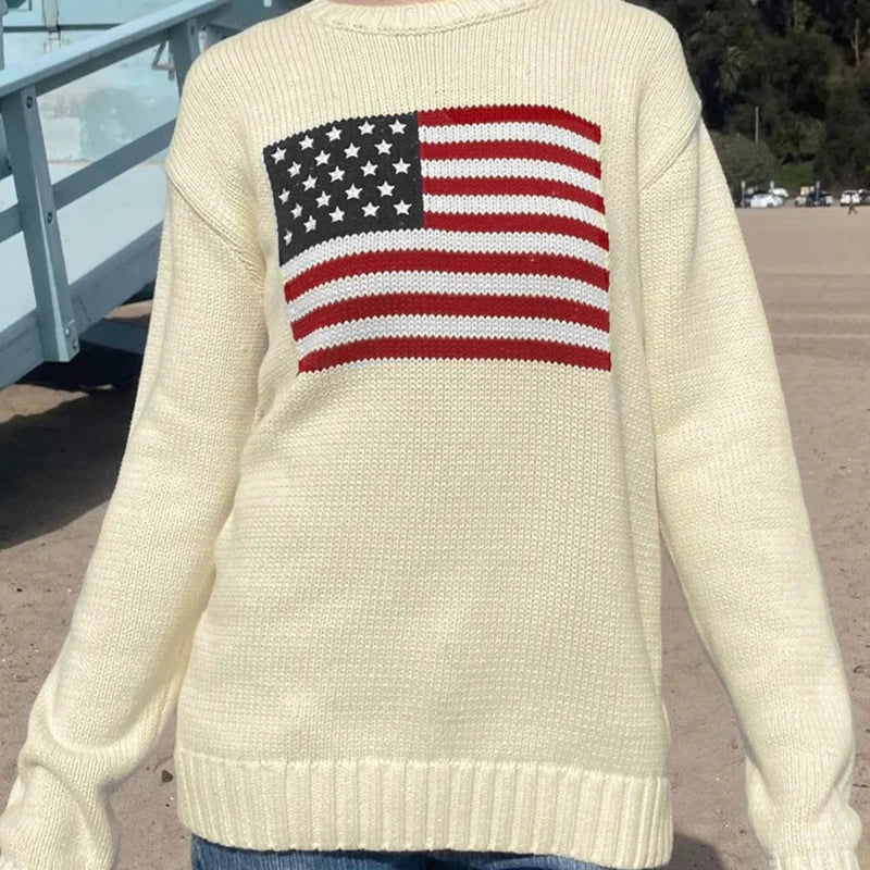 JULIA™ | Pull drapeau américain 