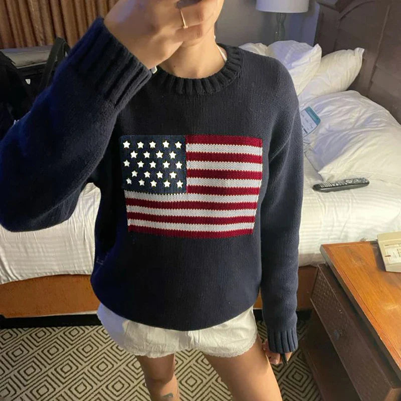 JULIA™ | Pull drapeau américain 