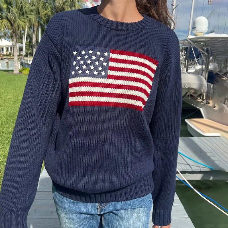 JULIA™ | Pull drapeau américain 