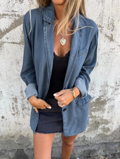 MAIA™ | Casual denim suit jacket