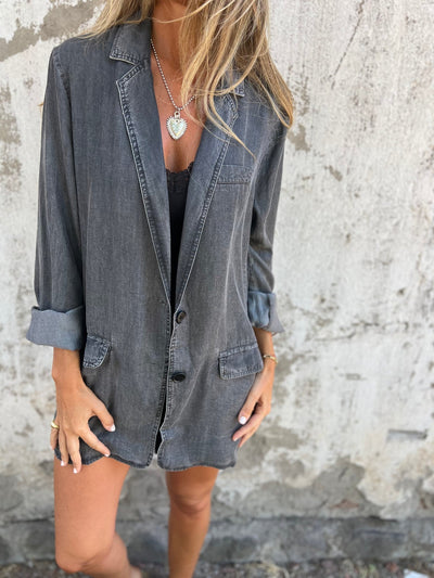 MAIA™ | Casual denim suit jacket