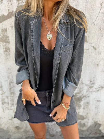 MAIA™ | Casual denim suit jacket