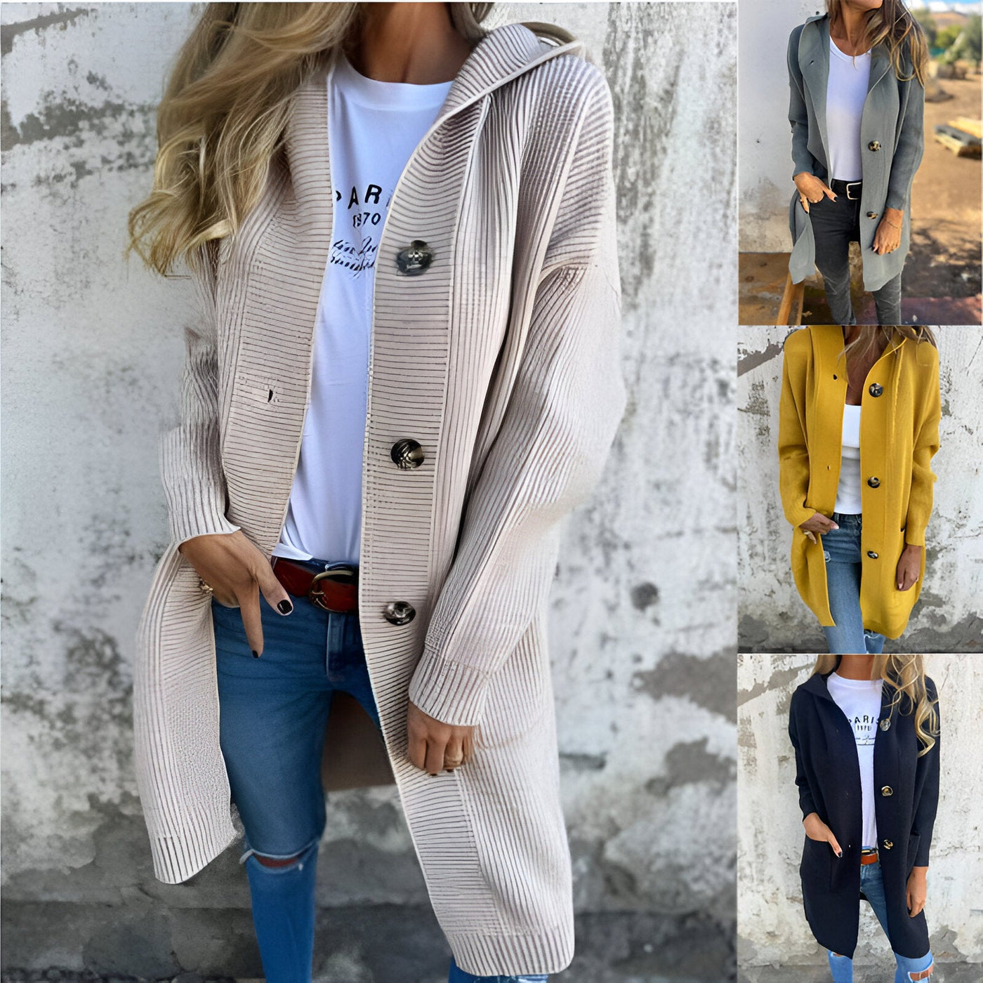 PRISCILLA™ | Spring/Autumn Hooded Cardigan 