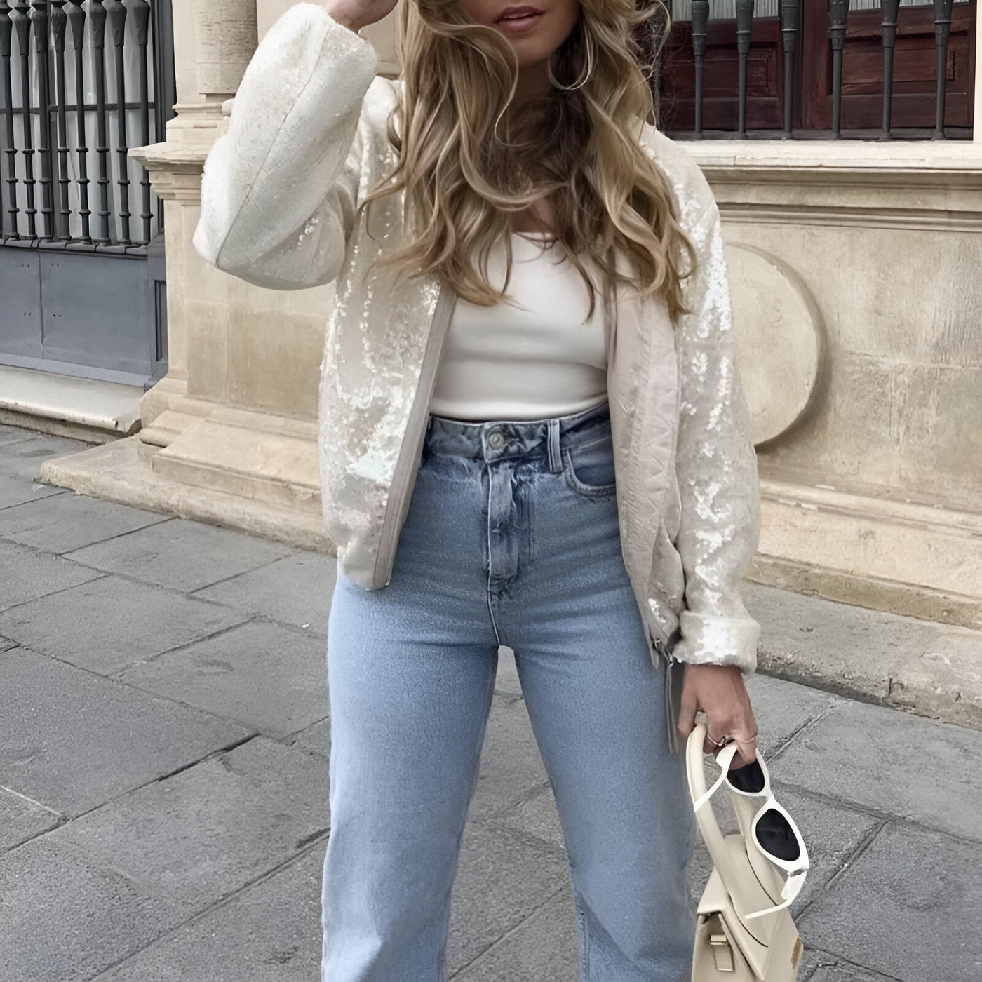 JOURNI™ | Bomber chic à sequins