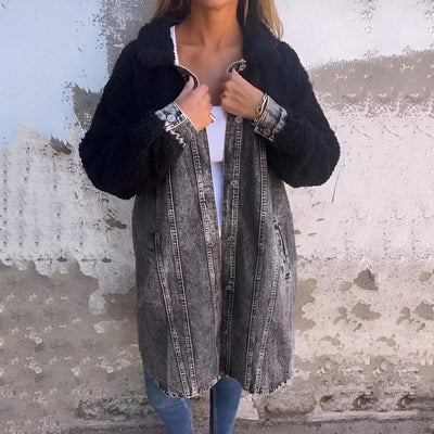 BIANCA™ | Gilet en jean cool avec doublure Sherpa